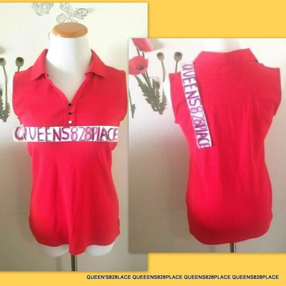 ⬇⬇ Rafaella Studio M Red Sleeveless Tank Top
